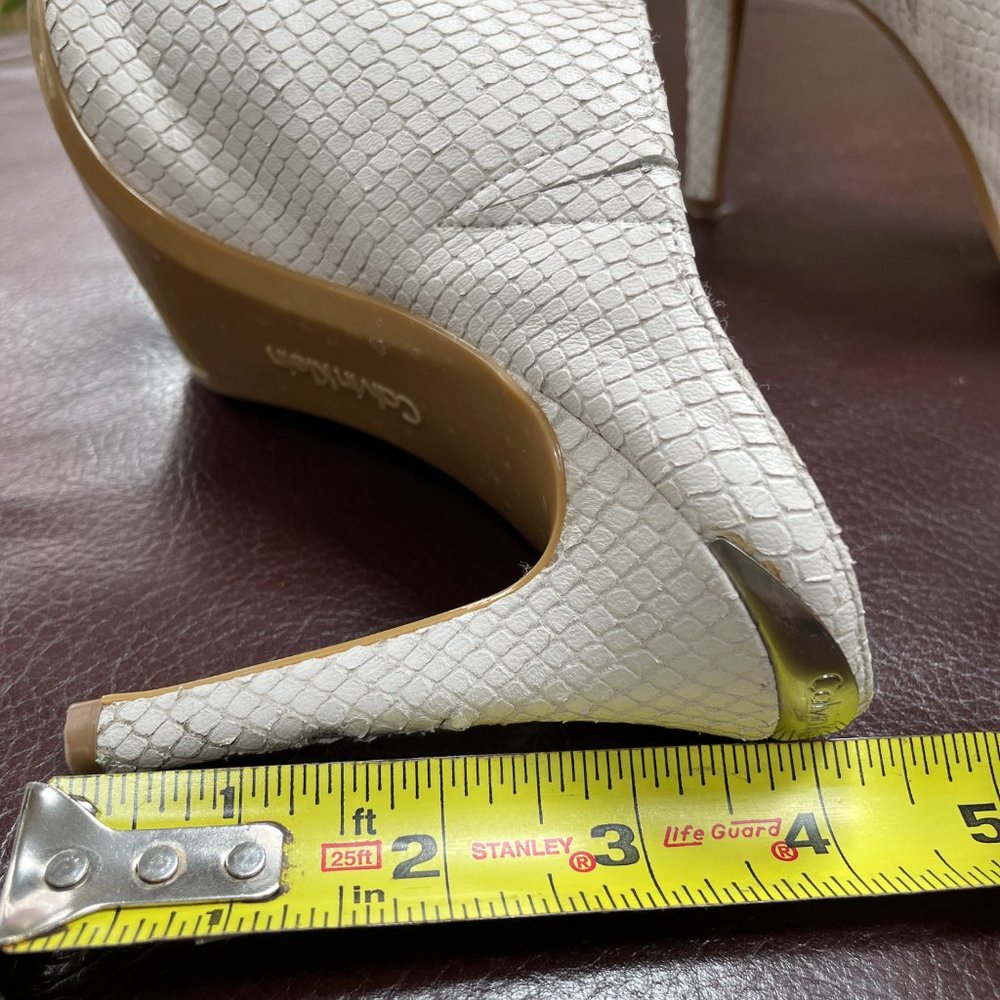 Calvin Klein Toeless Heels Bone 7.5 - Picture 7 of 7